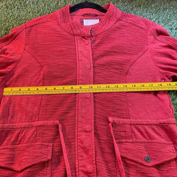 Rust Red Anthropologie Saturday Sunday Size L Drawstring Waist Jacket - Picture 4 of 7